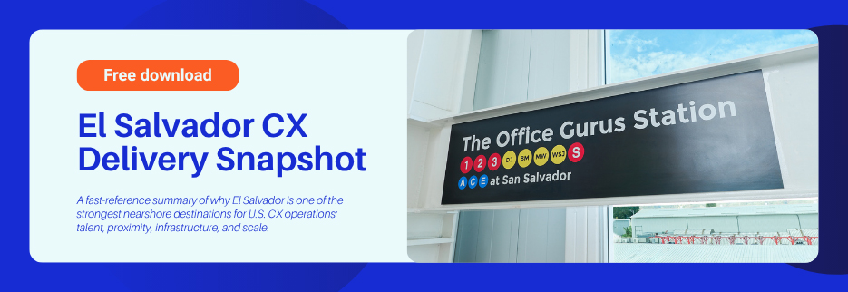 Promotional banner for the free "El Salvador CX Delivery Snapshot" download